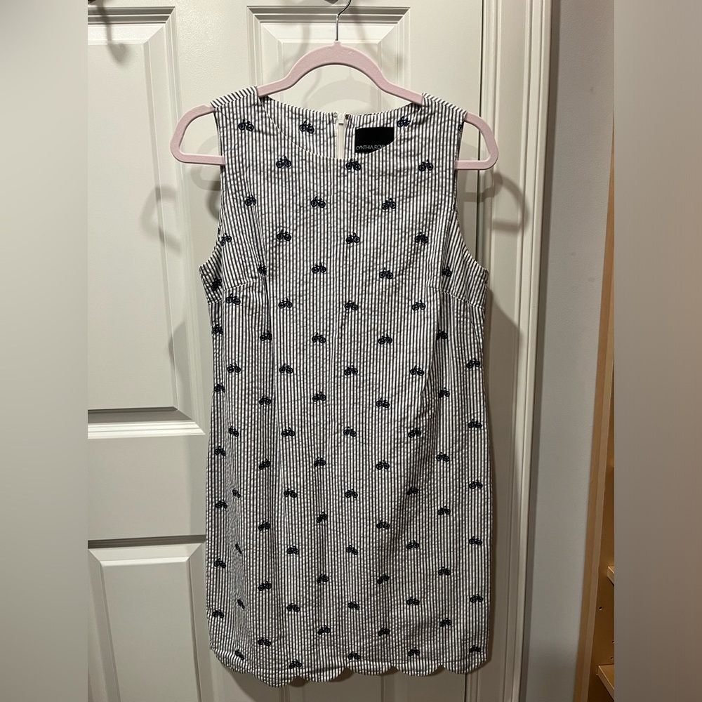 Cynthia Rowley Seersucker Striped Bicycle Dress Size 6